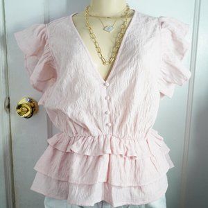 Express women Tiered Button Front Sleeveless Top S